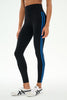 Ella High Waist Airweight 7/8- Black/ Classic Blue