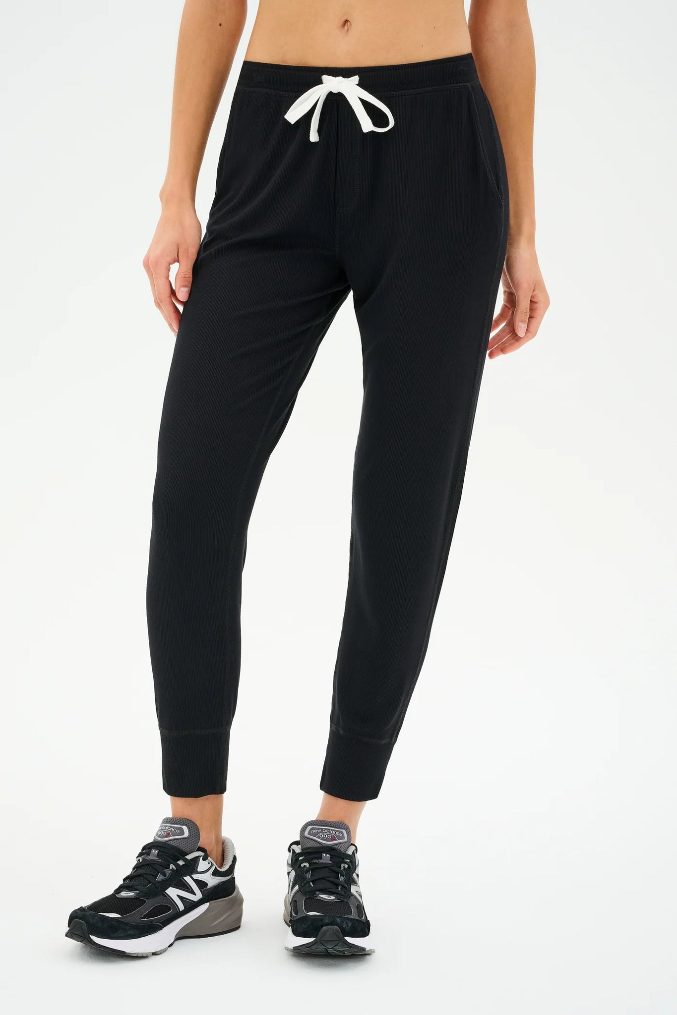 Kiki Rib 7/8 Sweatpant- Black