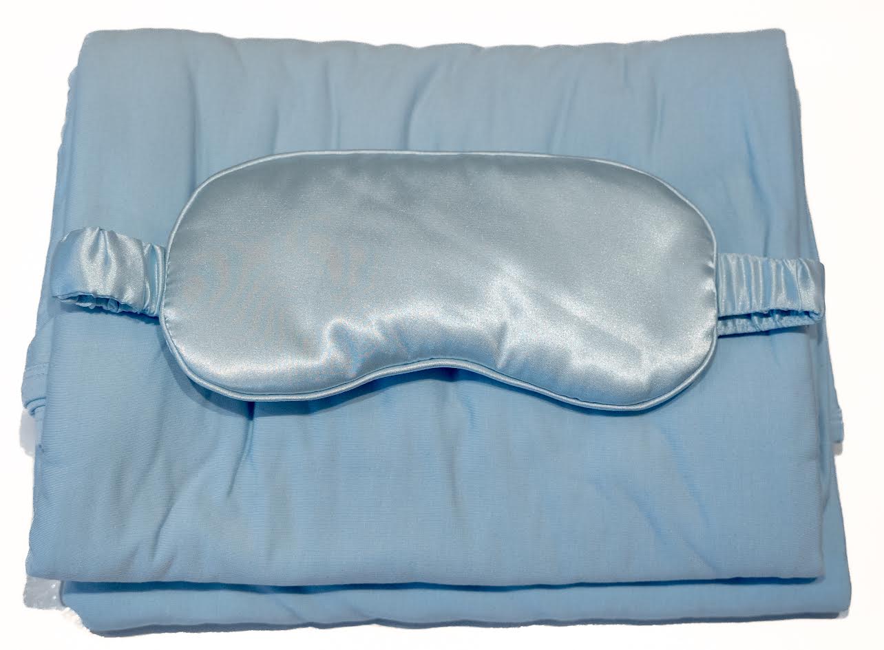 Baby Blue Eyemask and Blanket Set