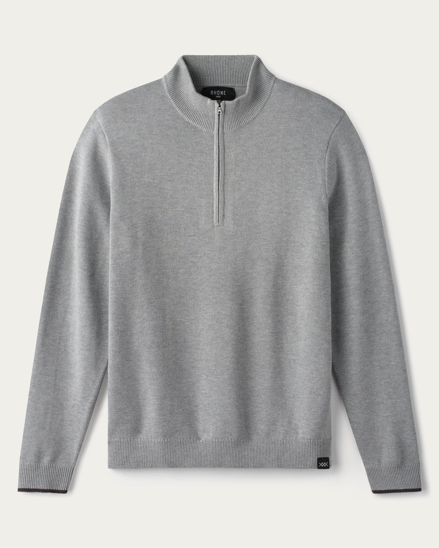 Commuter 1/4 Zip Sweater- Gray Heather