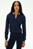 Bonnie Knit Half Zip- Indigo/White
