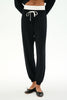 Andie Dual Waist Sweatpant- Black