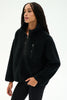 Reese Sherpa Half Zip Pullover- Black