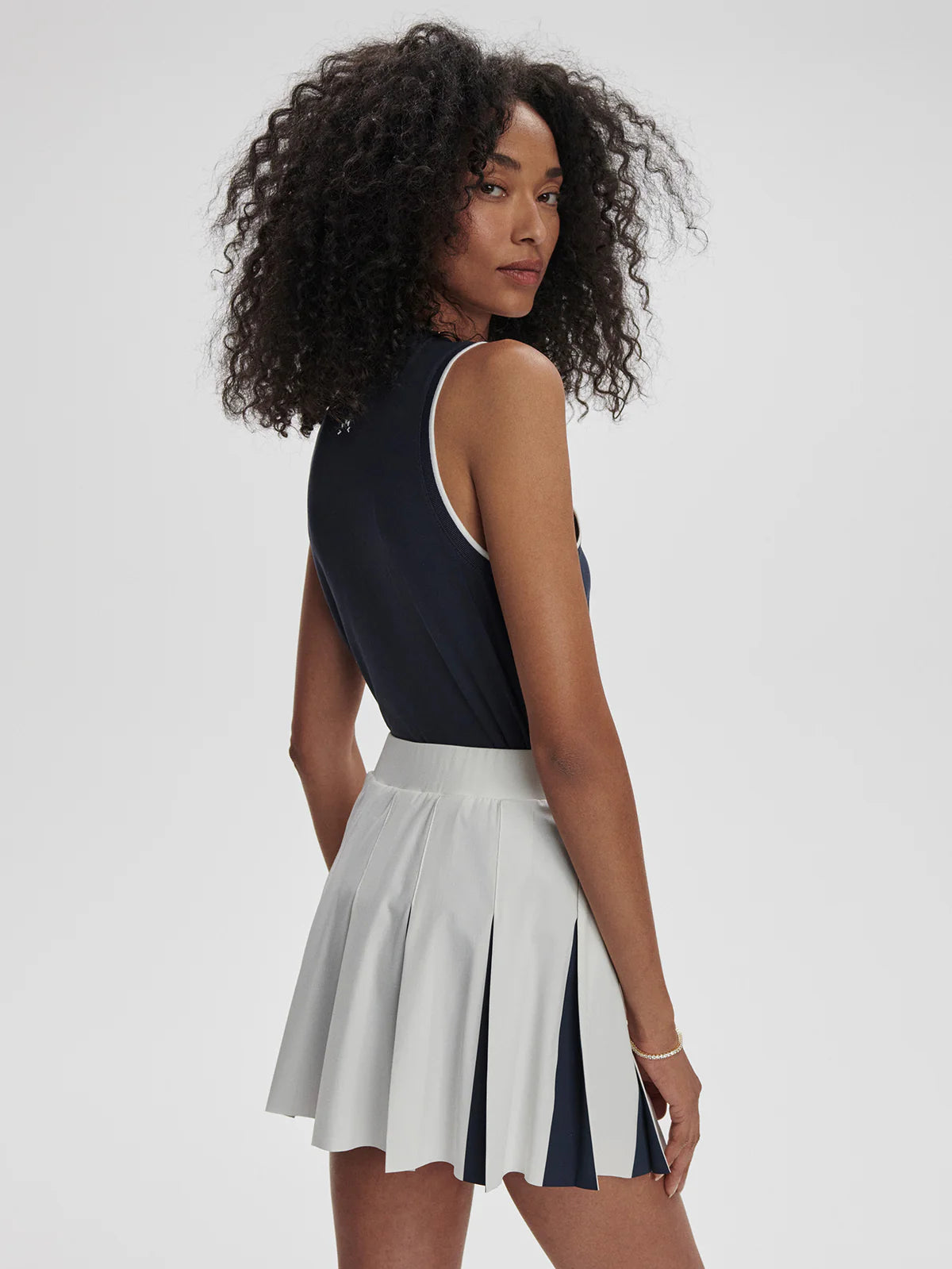 Bronte 2-in-1 Skirt 15.5"- White/Blue Nights