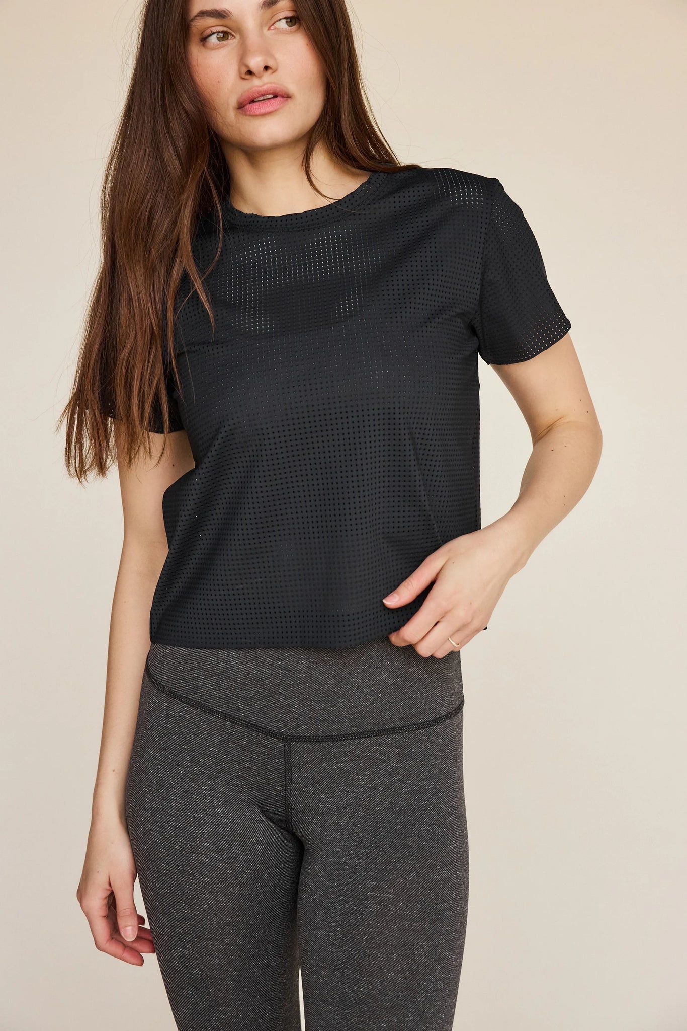 Alfie Tee- Black Mesh