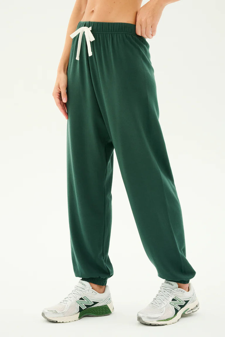 Andie Oversized Fleece Sweatpant- Military