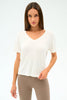 Georgia Jersey V-Neck- White