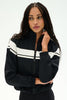 Morrison Nylon Twill Track Jacket- Black/Creme