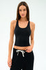 Ella Airweight Tank- Black/White