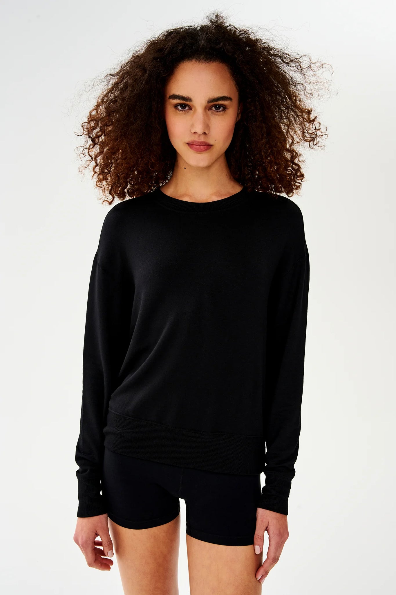 Sonja Fleece Sweatshirt- Black