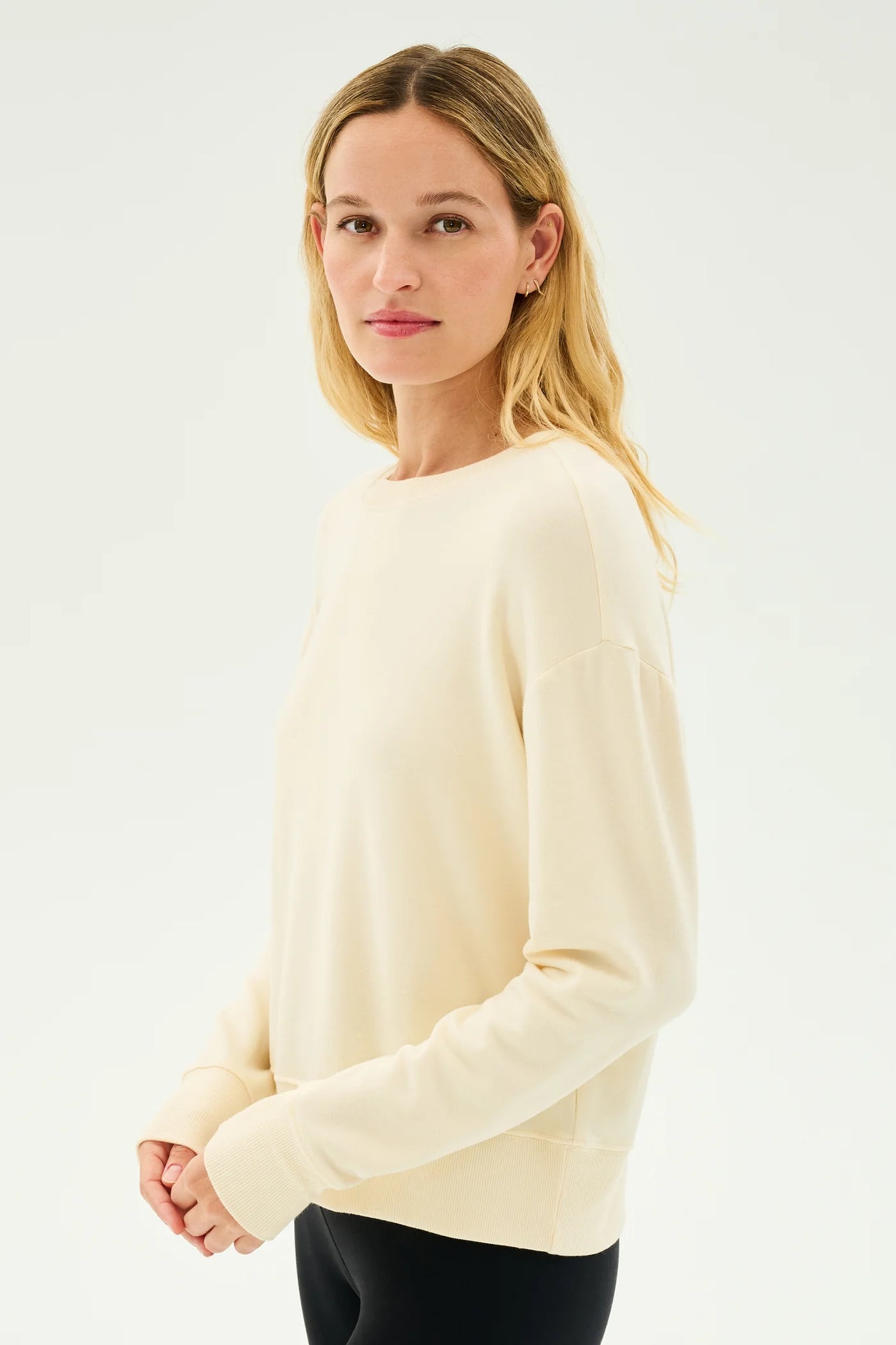 Sonja Fleece Sweatshirt- Creme