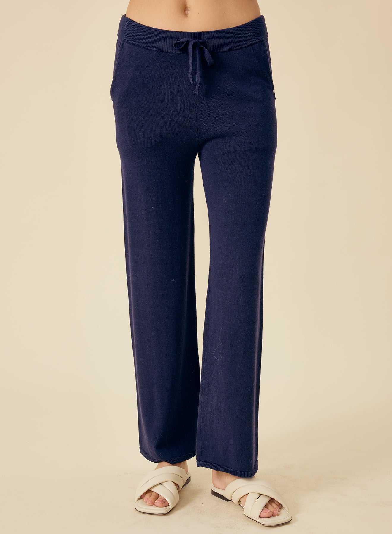 Bianca Cropped Pant- Navy