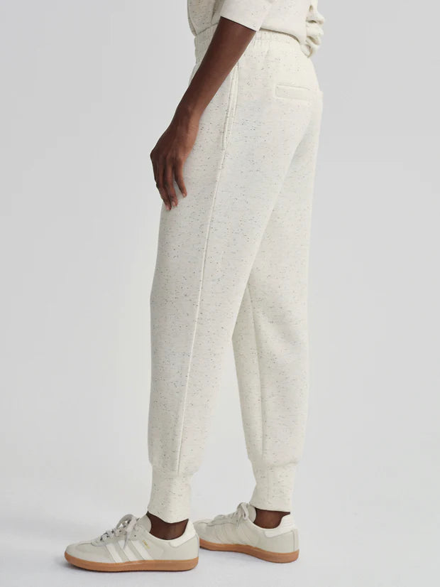 The Slim Cuff Pant 25" -Ivory Marl Fleck
