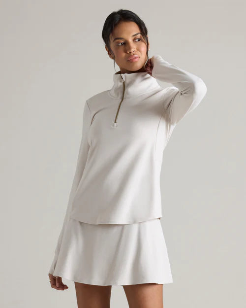Course To Court 1/4 Zip- Sand