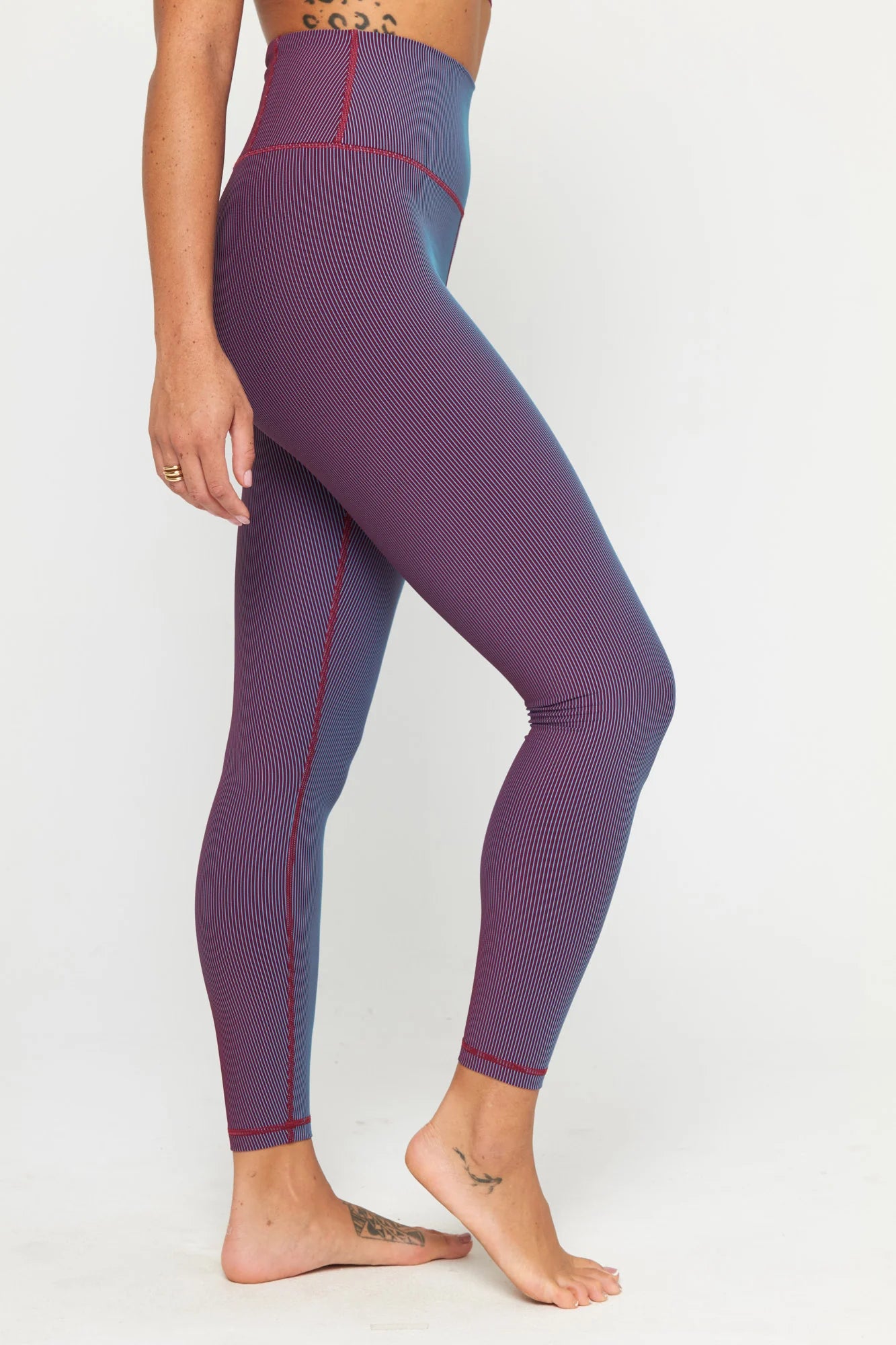 Ada Two Tone Legging- Port