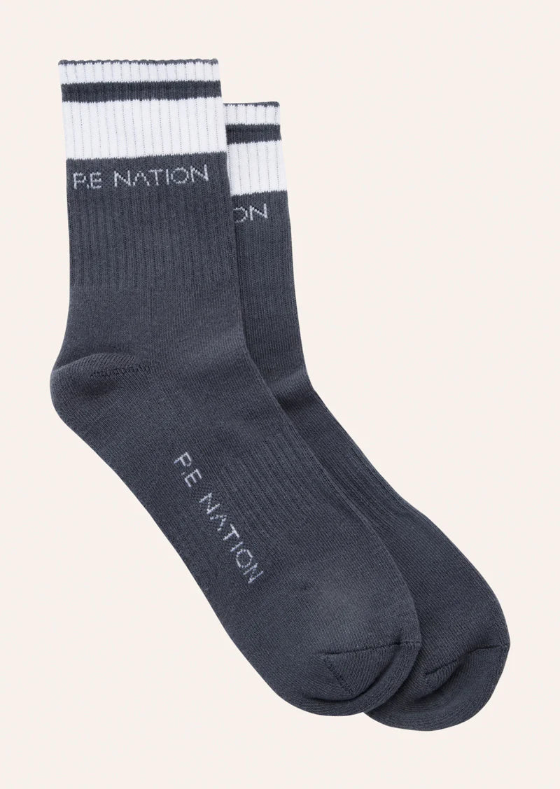 Homage Sock- Marine Blue/Optic White