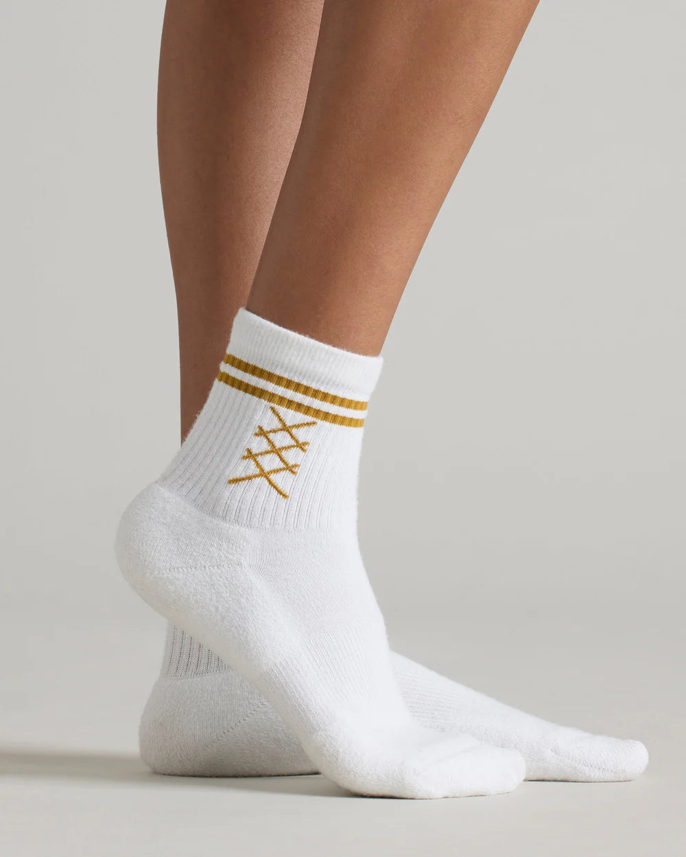 Half Crew Sock- Bright White