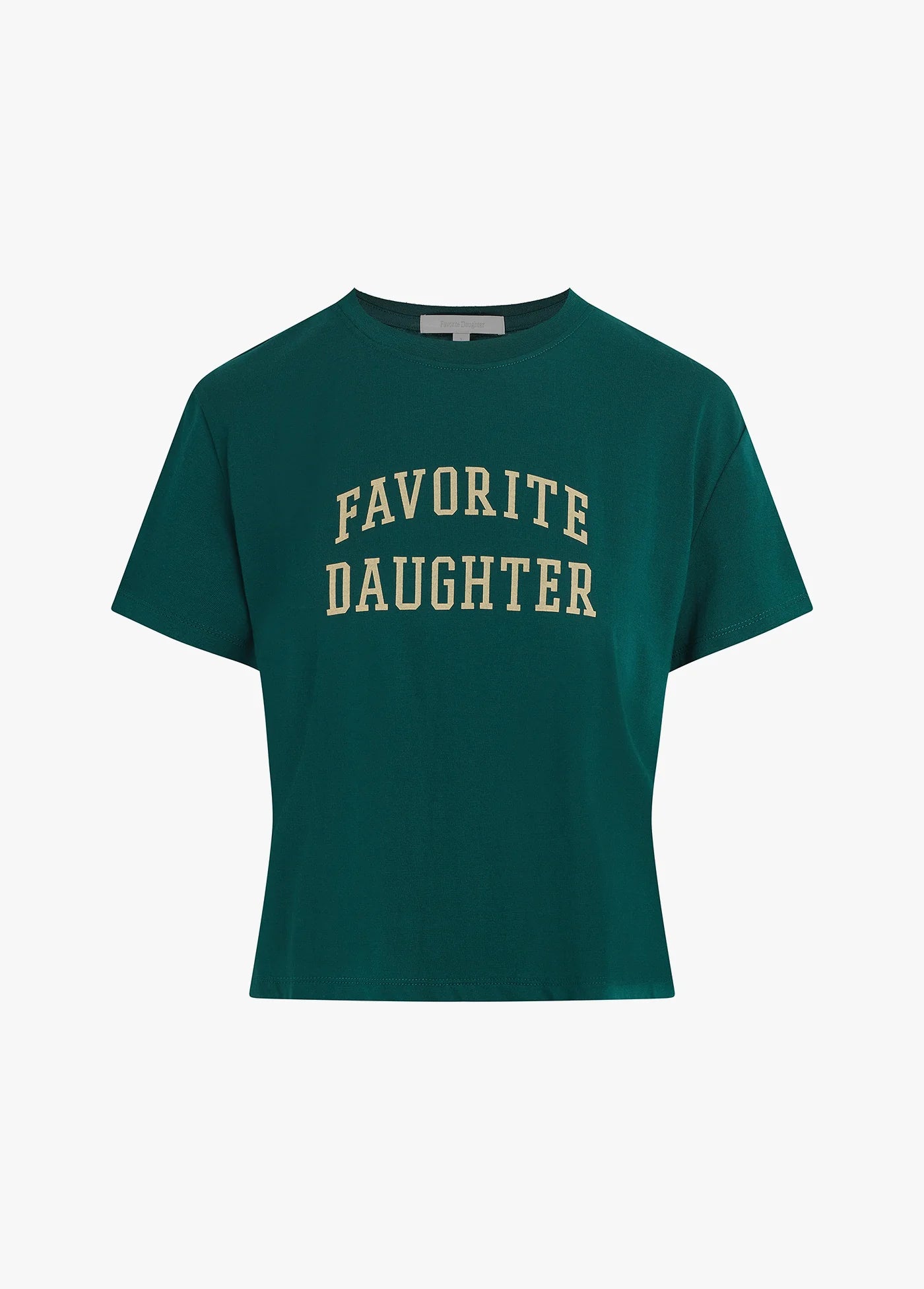 Favorite Daughter Cropped Collegiate Tee- Juniper