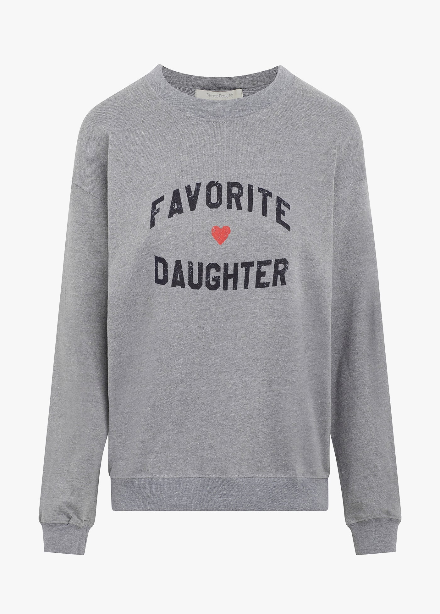 Favorite Daughter Heart Logo Sweatshirt- Heather Grey