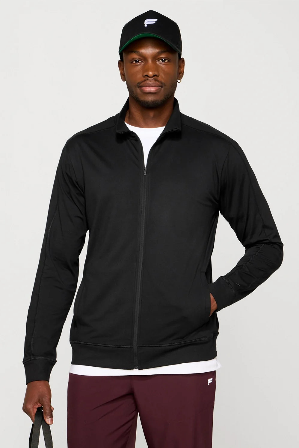 The Cloud Jersey Full Zip- Black