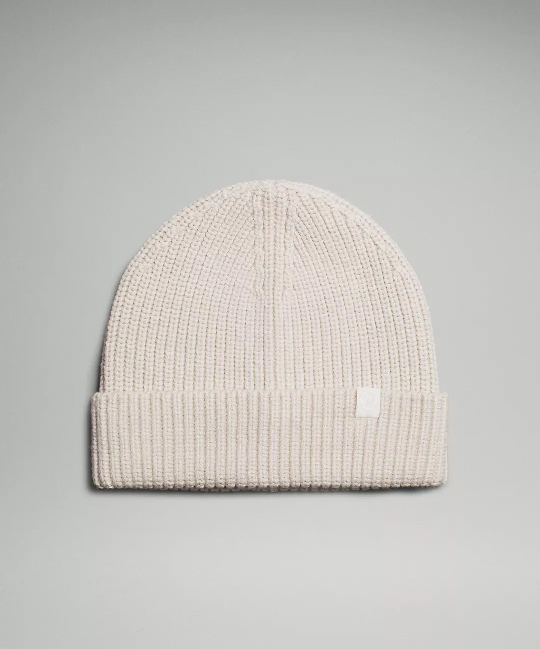 Close-Fit Wool-Blend Ribbed Knit Beanie- Heathered Bone