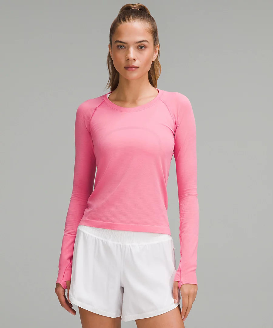 Swiftly Tech Long Sleeve 2.0 Race- Sakura Pink