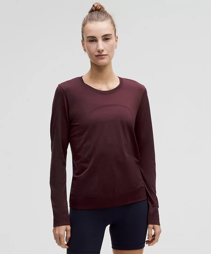 Swiftly Relaxed Long Sleeve- Garnet