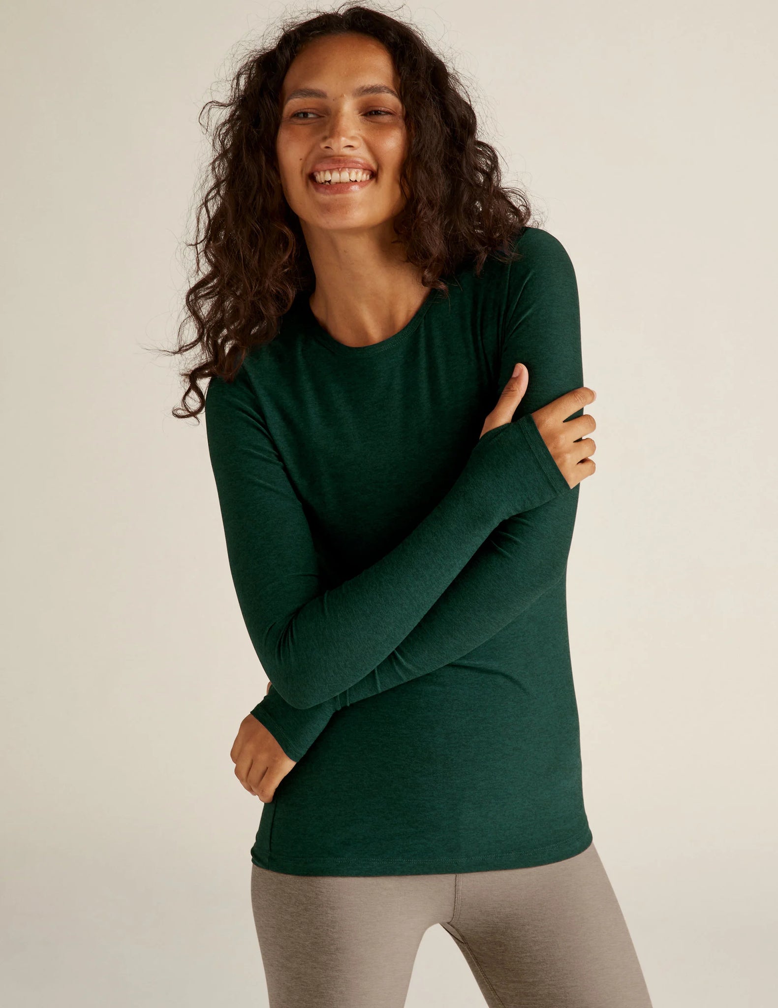 Featherweight Classic Crew Pullover- Dark Spruce Green