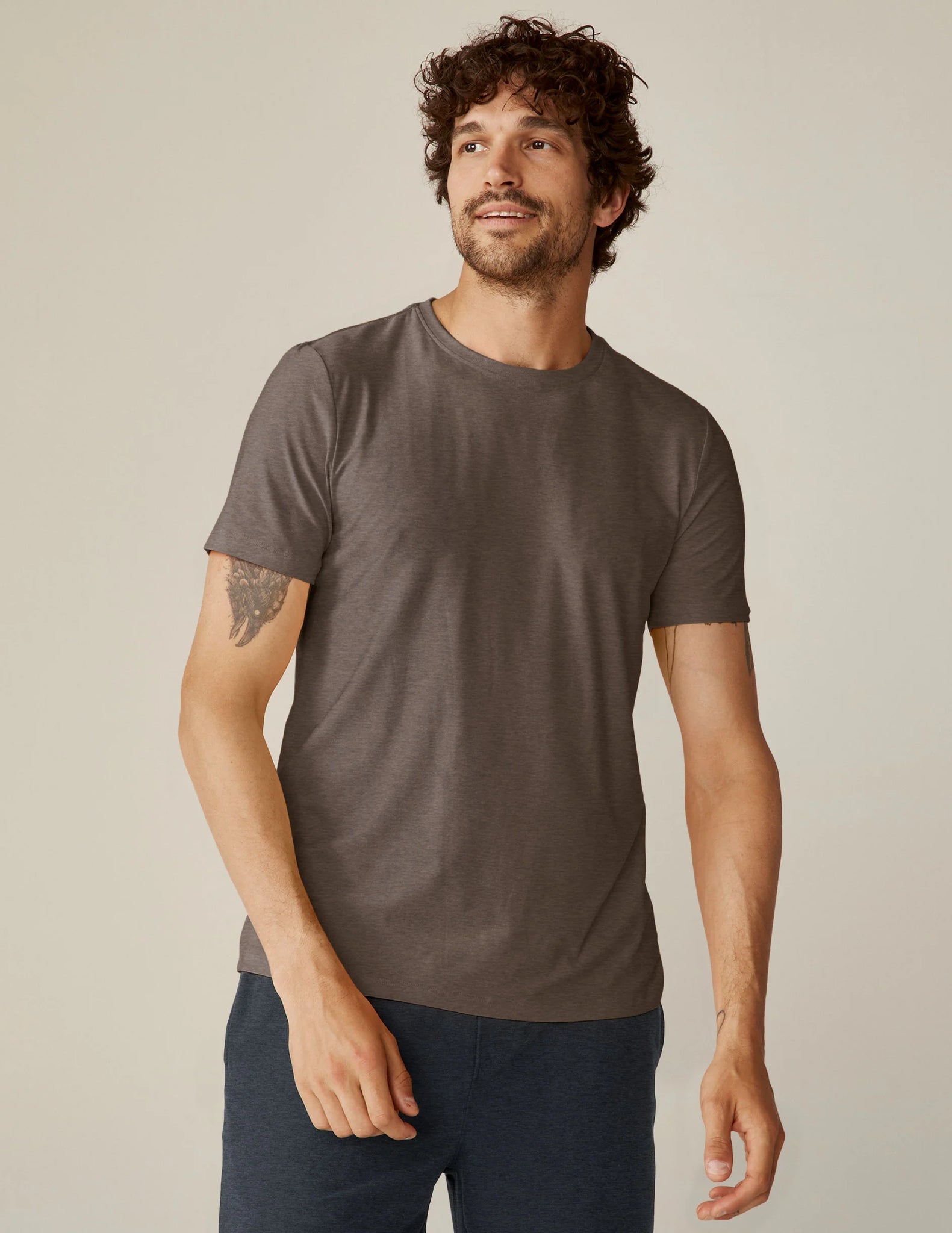 Always Beyond Crew Tee 2.0- Soft Umber Heather