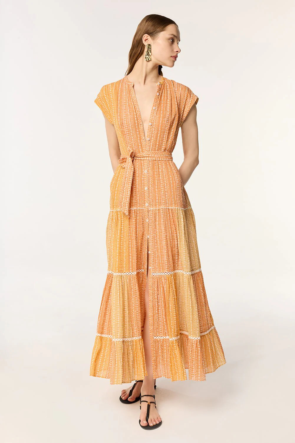 Long Dress Kora- Orange Shona