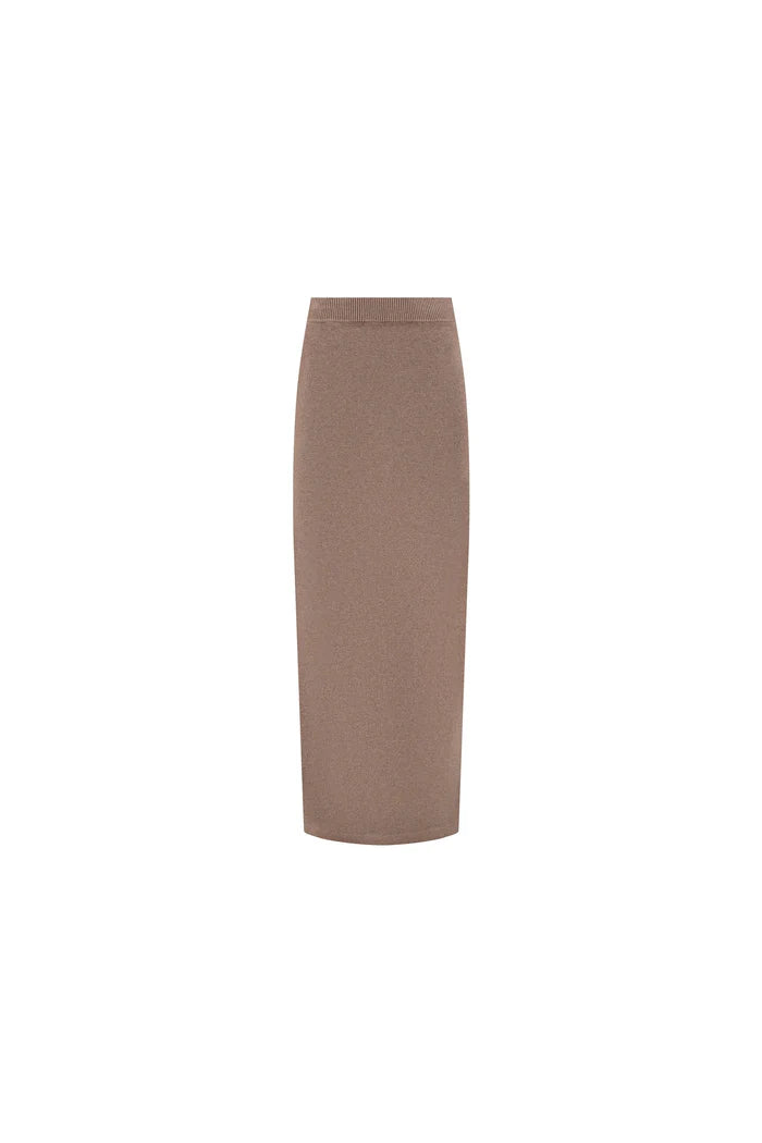 Olly Long Skirt- Brown