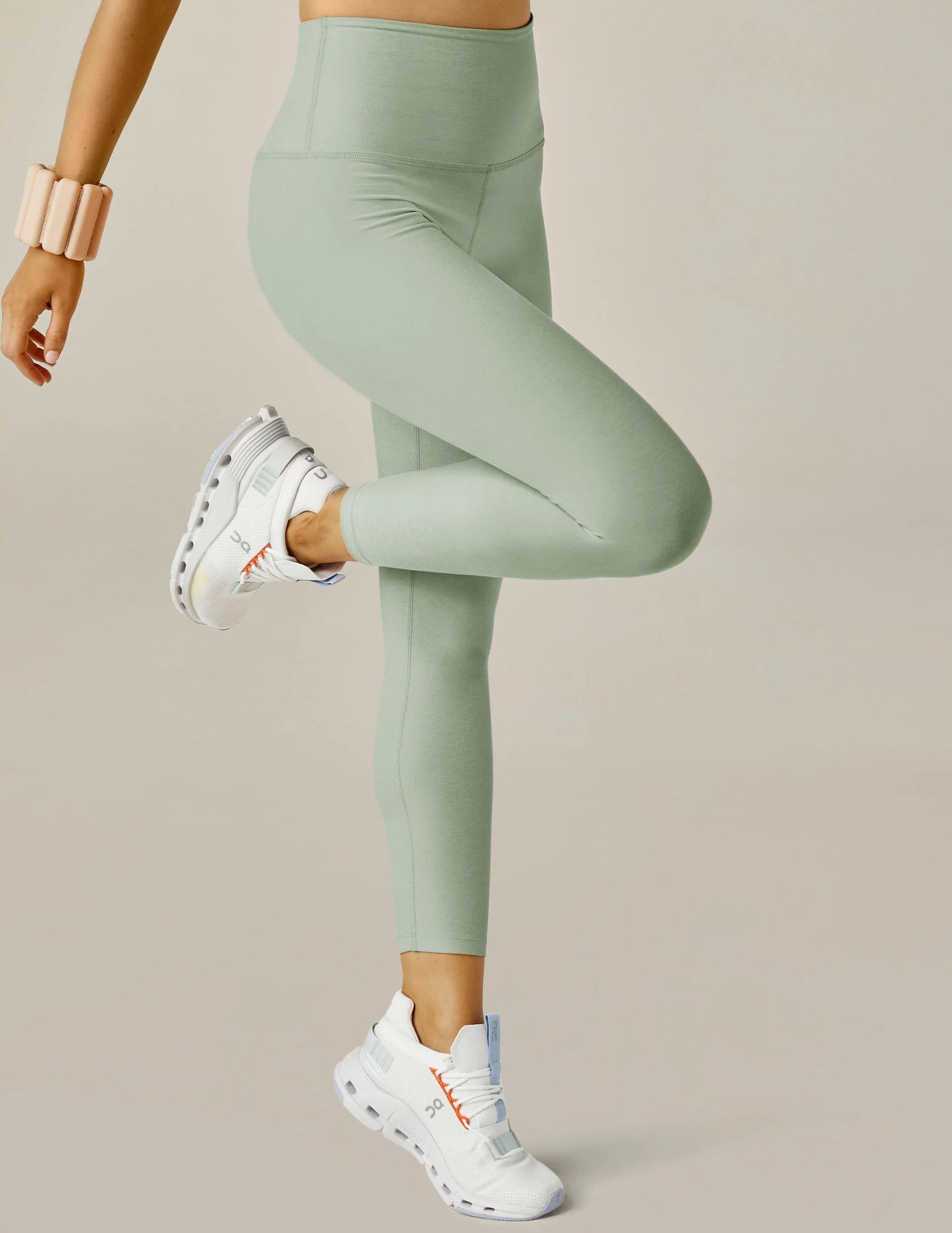 Caught In The Midi HW Legging- Minty Slate Heather