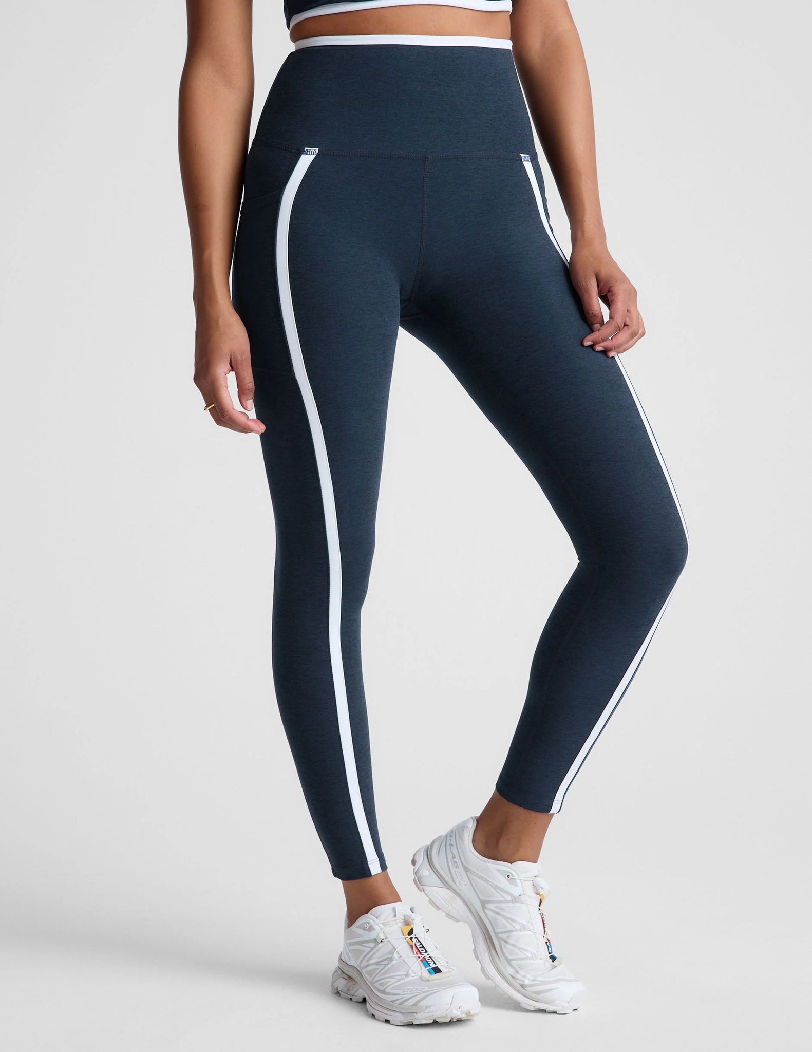 Spacedye New Moves High Waisted Midi Legging- Nocturnal Navy