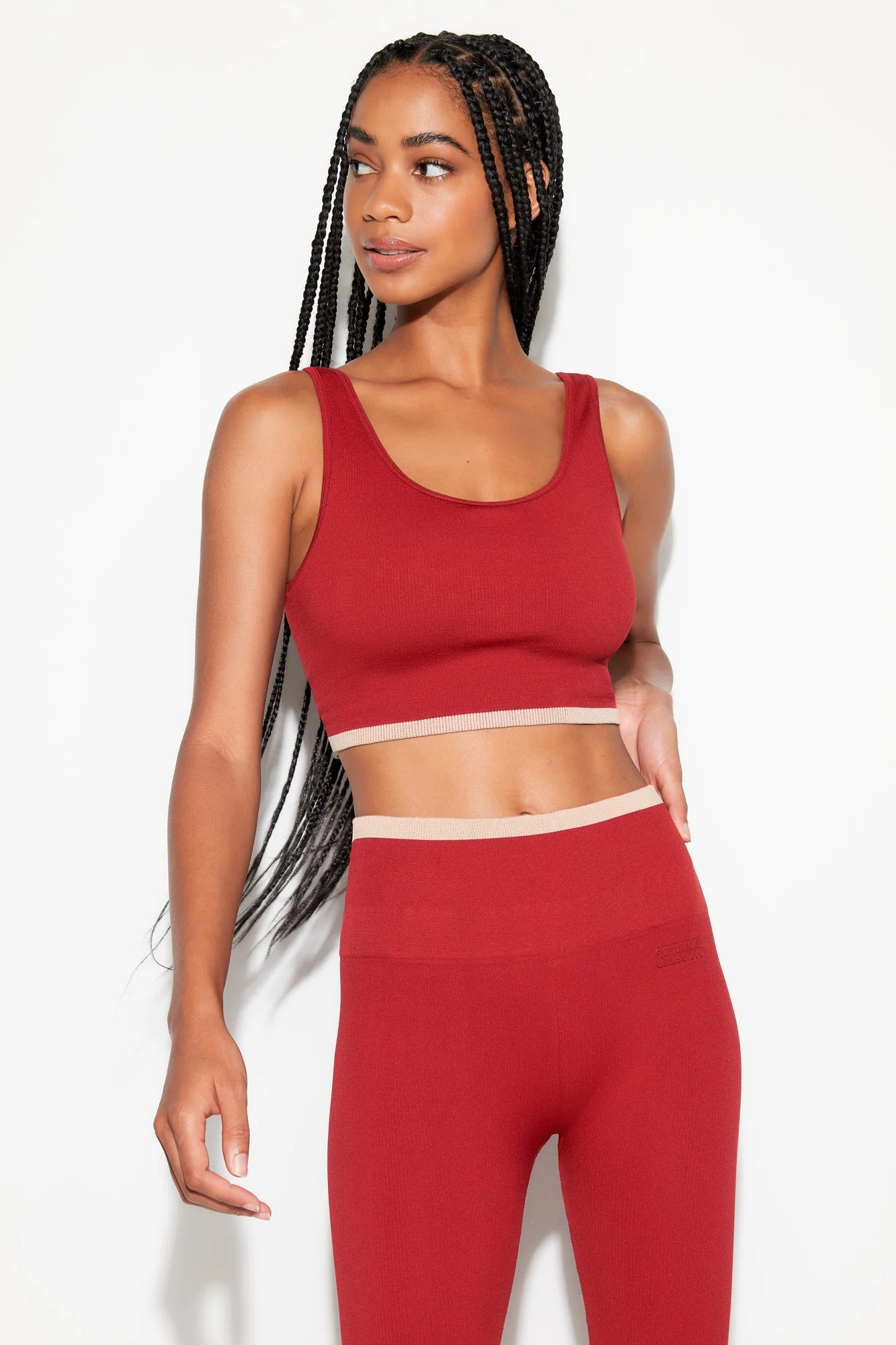 Love Longline Bra- Red Heart