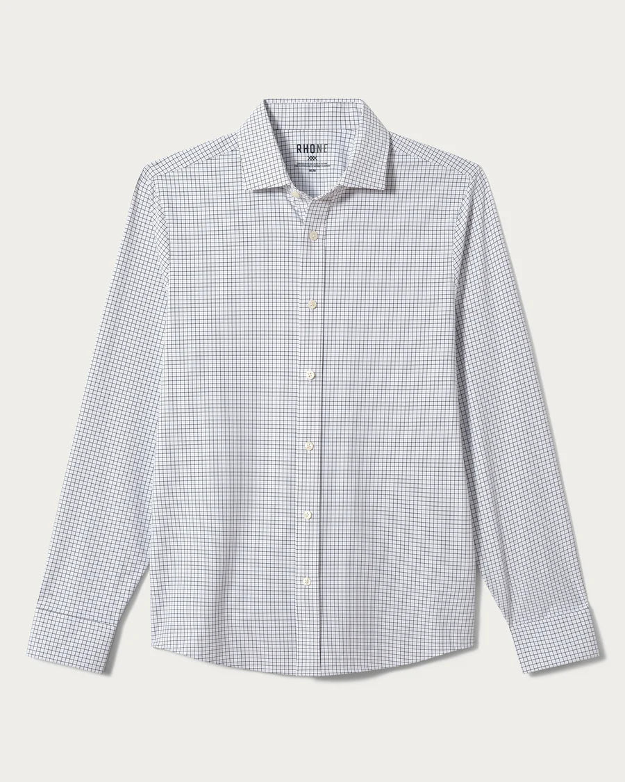 State Of Mind Shirt Slim Fit- Light Blue/Black Mini Windowpane