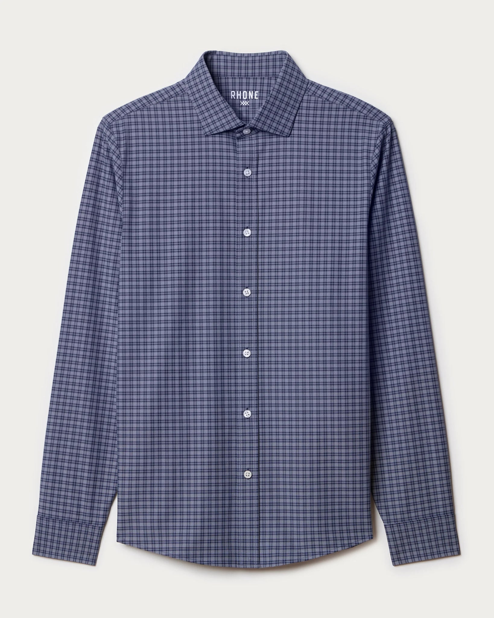 State Of Mind Shirt Slim Fit- Navy Glen Plaid