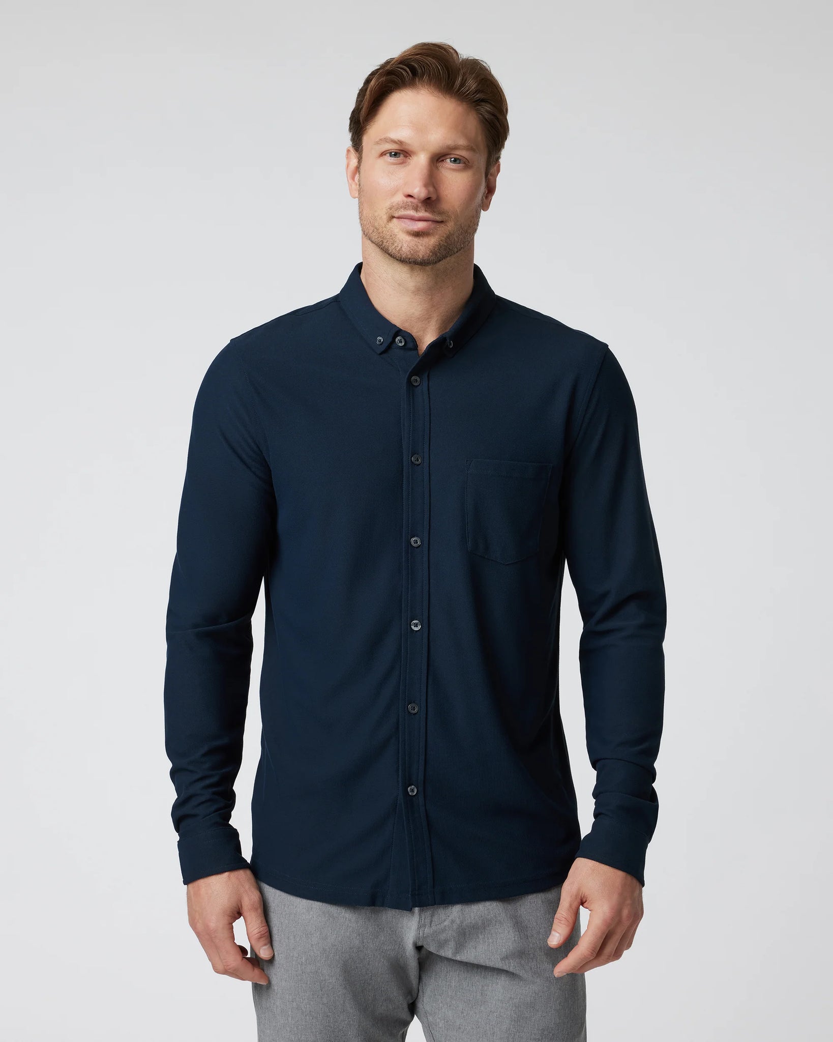 L/S Ace Button Down- Ink