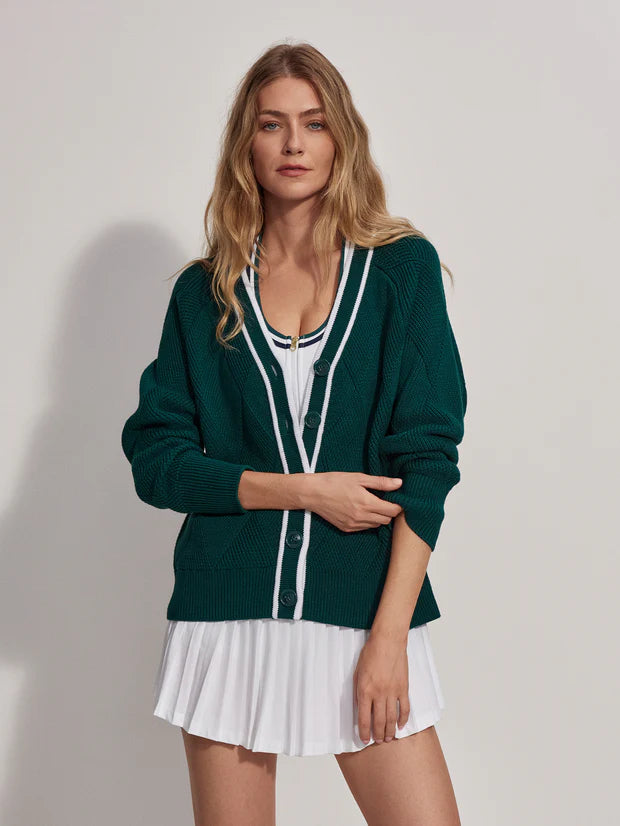 Dorset Relaxed Cardigan Knit- Forest