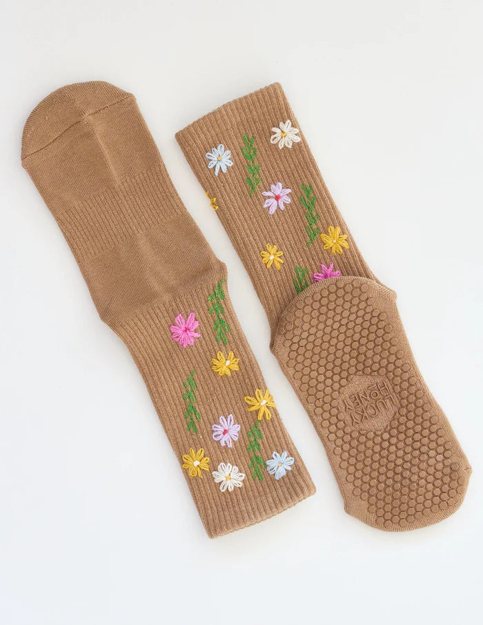 The Wildflower Sock- Tan