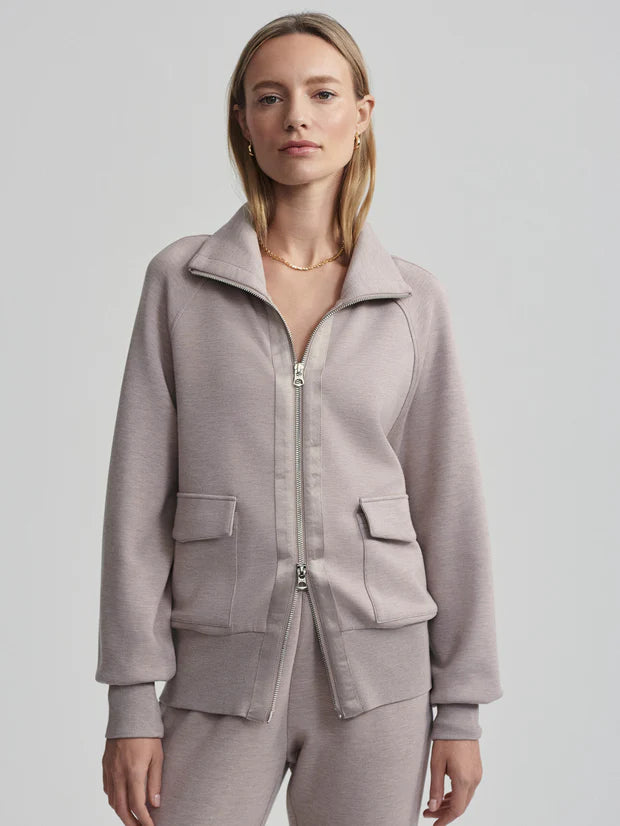 Roxbury Zip Through- Taupe Marl