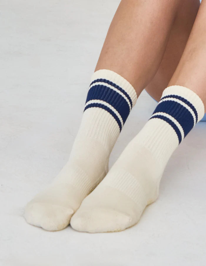 The Crew Grip Sock- Navy