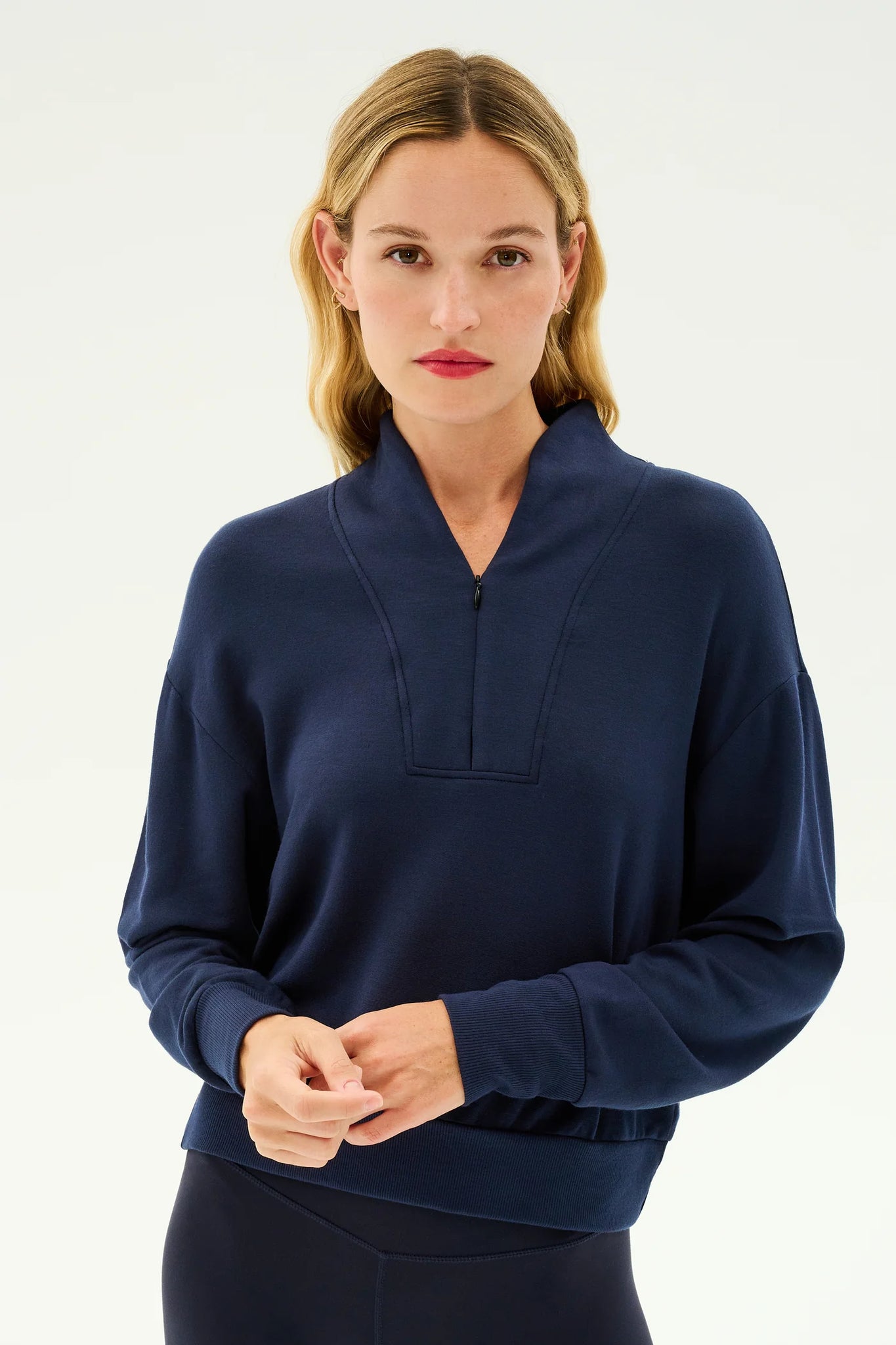 Birdie Fleece 1/2 Zip- Indigo