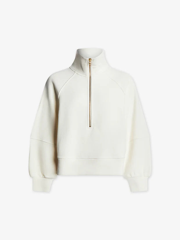 Milano Half Zip Sweat- Ivory