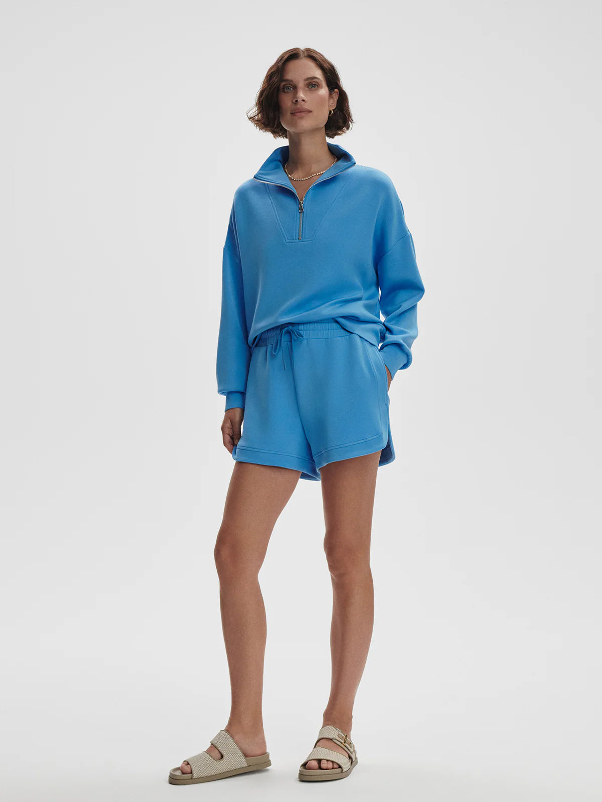 Hawley Half Zip- Azure Blue