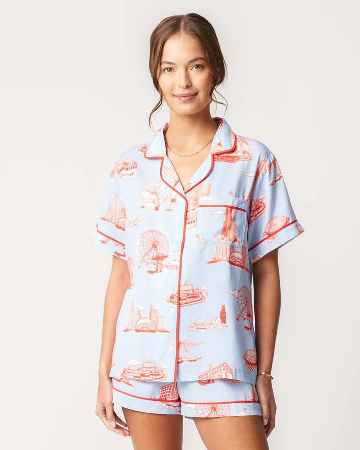 Chicago Toile Pajama Shorts Set