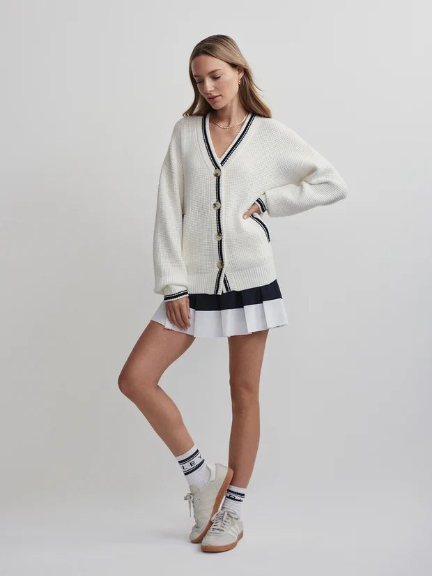 Coniston Boxy Knit Cardigan- White