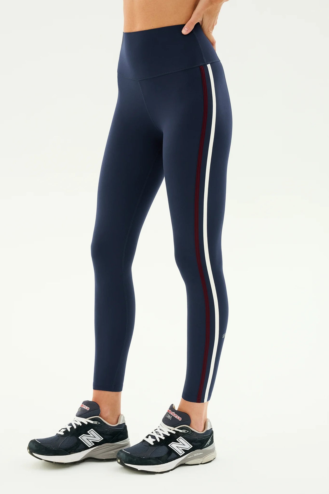 Ella HW Airweight 7/8 Legging- Indigo/Dark Cherry