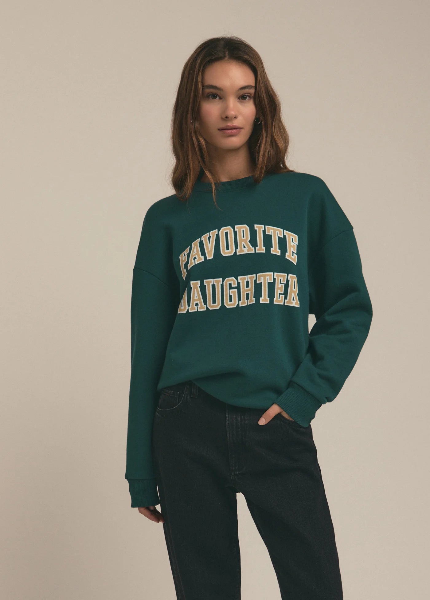 Collegiate Sweatshirt- Juniper