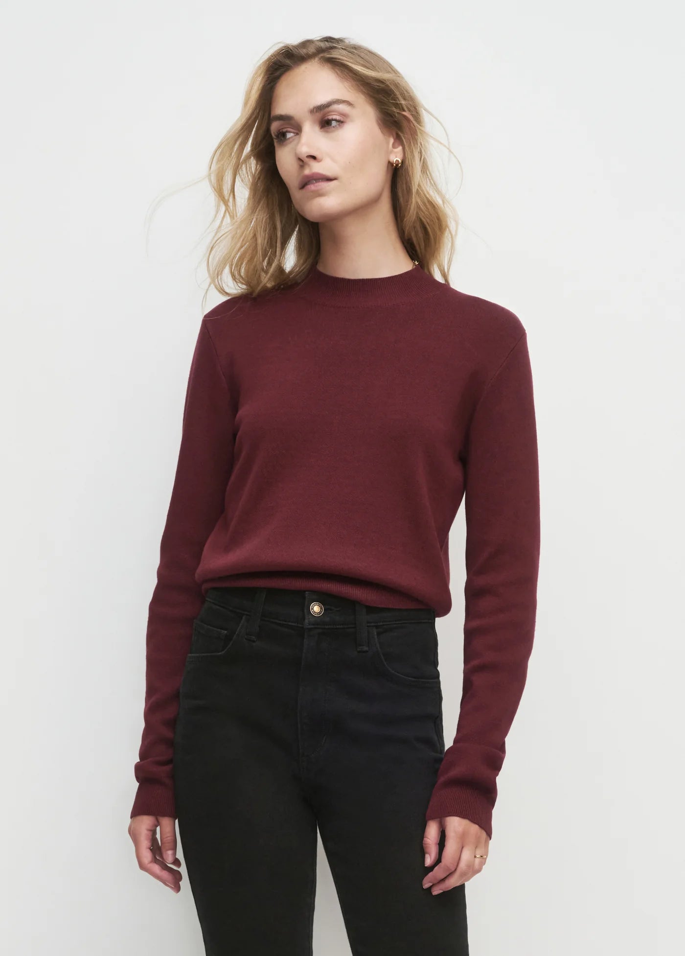 The Long Sleeve Whitney Top- Vino
