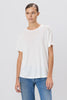 Short Sleeve Boyfriend T-Shirt- Ivory